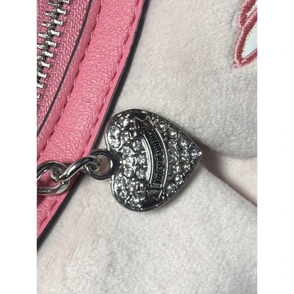 Juicy Couture Hobo Bag Juicy In Bloom Powder Blush Pink Velour Floral‎ Y2K